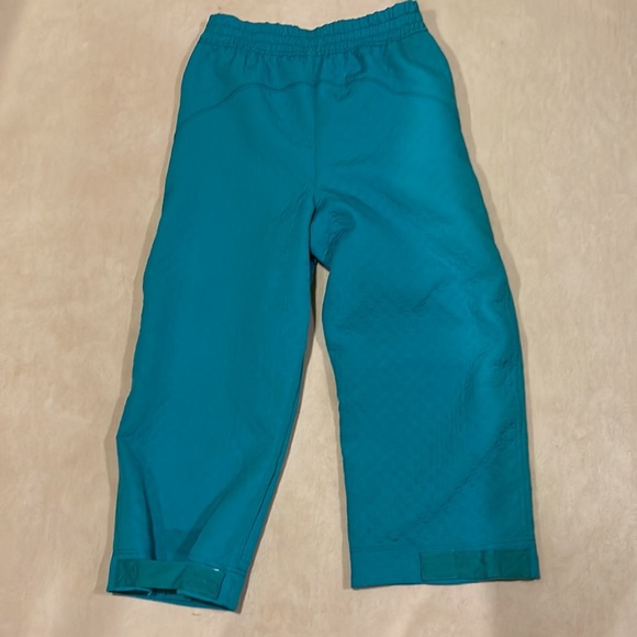 NWOT Free People Movement flipside quilted green/teal pants wavy waters large - Picture 9 of 9
